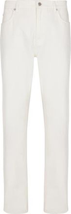 Balmain White denim straight-cut jeans at Nordstrom, Size 34
