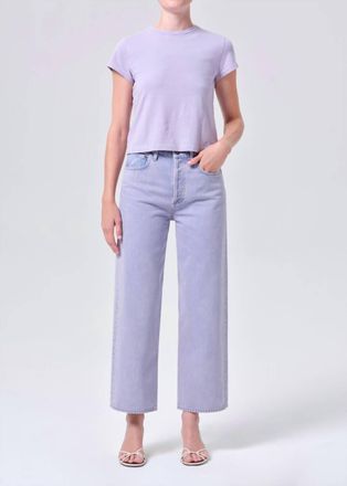 A Gold E Ren High Rise Wide Leg Jeans In Lavender