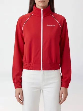 Sporty & Rich Felpa con zip in poliestere riciclato e collo alto