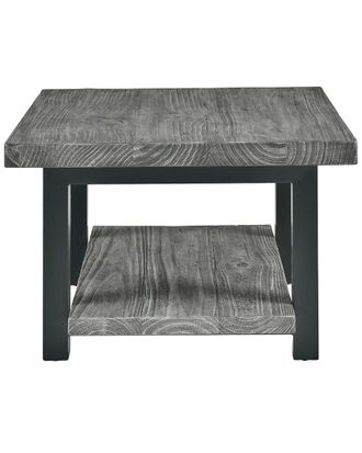 Alaterre Pomona 27In Metal And Wood Square Coffee Table