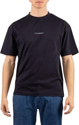 C.P. Company Mts 087A005100W T-shirt - Heren - T-shirts - Blauw - M - Katoen - Tops