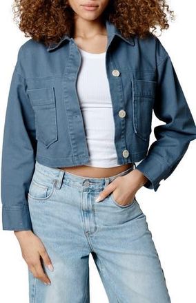 Blank NYC Oversize Crop Cotton Jacket in Surf Camp at Nordstrom Rack, Size X-Small