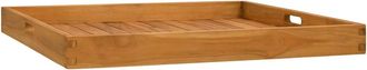 vidaXL Bandeja De Madera De Teca Maciza 70x70 Cm Vidaxl