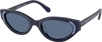 Swarovski SK6030F Asian Fit 100455 Womens Sunglasses Blue Size 53