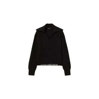 Twinset Actitude V-neck Trui - Dames - Truien - Zwart - Maat: XS Poliester