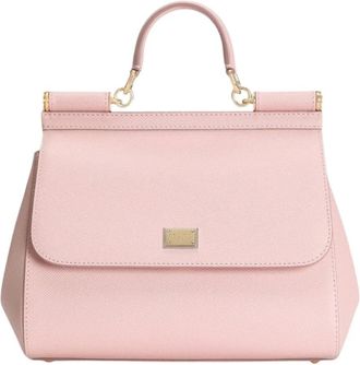 Dolce & Gabbana Sicily Top Handle Bag - Dames - Handtassen - Roze - ONE Size - Katoen - Tassen