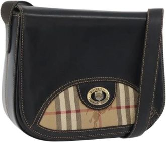 Burberry Pre-owned Cross Body Bags, female, Black, Size: ONE SIZE Pre-owned Vintage PVC Shoulder Bag