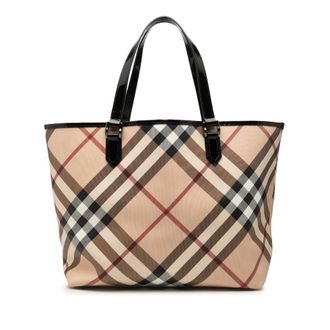 Burberry Pre-owned Burberry Supernova Check Coated Canvas Tote Ladies SIH3JR7KZYC1PAEV