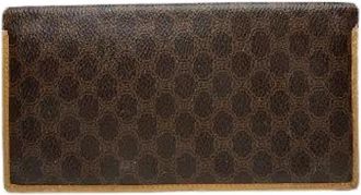 Celine Pre-owned Vintage leren portemonnee - Dames - Vintage Accessoires - Bruin - ONE Size - Leer - Vintage