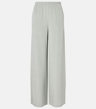 Max Mara Maga silk-blend satin wide-leg pants
