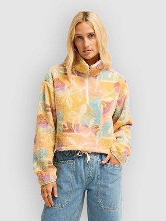 Billabong Holiday Cropped Half-Zip Forro Polar blanco