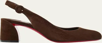 Christian Louboutin 55mm So Jane Suede Slingback Pumps
