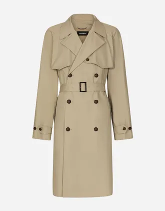 Dolce & Gabbana Double-breasted Trench Coat - Man Coats And Jackets Beige 48