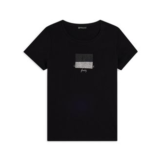 Freddy T-shirt con scritta Glamour in glitter