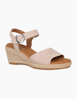 Gabor Womens Monica Womens Wedge Sandal - Tan - Size: 7.5