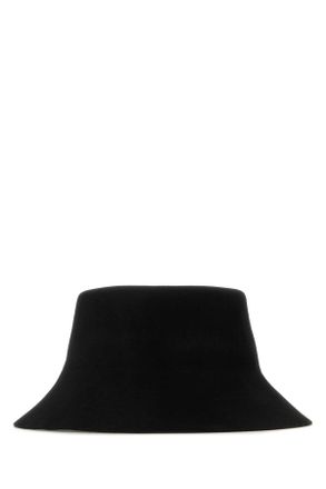 Helen Kaminski Womens Black Wool Petra Bucket Hat Exterior: Merino Cappelli E Fasce Per Capelli