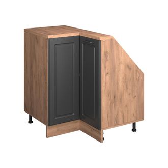 Vicco Armario Para Techo Inclinado Armario De Esquina Rion, Antracita Casa De Campo/roble Kraft Dorado, 75.6 X 81.6 Cm Con 1 Puerta, Vicco