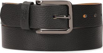 Kazar Zwart erwtenleren riem - Dames - Riemen - Zwart - 100 CM - Accessoires