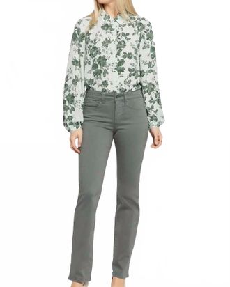 NYDJ Marilyn Straight Jeans In Sage Leaf