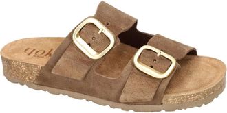Yokono Schoenen, Dames, Bruin, 36 EU, Leer, Jerba-700 Slider