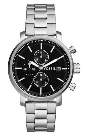 Fossil Modern Rhett Three Hand Quartz Bracelet Watch, 42mm in Silver at Nordstrom Rack