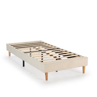 HOMN Base tapizada 90x190 cm tela borreguito beige