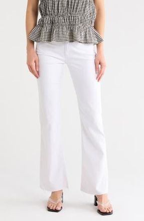 AG - Adriano Goldschmied Angel Raw Hem Mid Rise Bootcut Jeans in Pearl White at Nordstrom Rack, Size 31
