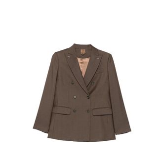 Max Mara Double-breasted Wool Gabardine Blazer - Tobacco