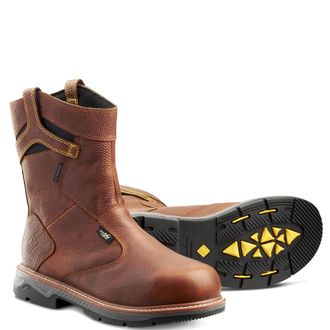 Terre Alte Womens Terra Patton 4TCCBN Brown Leather Waterproof Aluminum Toe Work Boots HTAT210