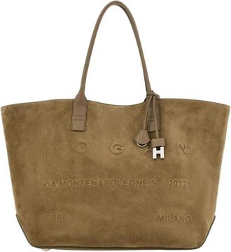 Hogan Tote Bag - Dames - Shoppers - Bruin - ONE Size - Su&egrave;de - Tassen