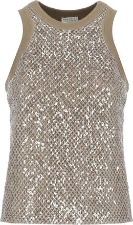 Brunello Cucinelli Donna, Top, Marrone, M, new