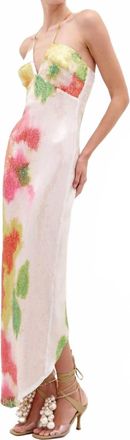 Silvia Tcherassi Lisseth Midi Dress In Spring Blooms