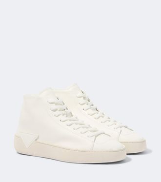 Prada High-top leather sneakers