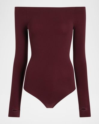 Commando Ballet Off-Shoulder Microfiber Bodysuit