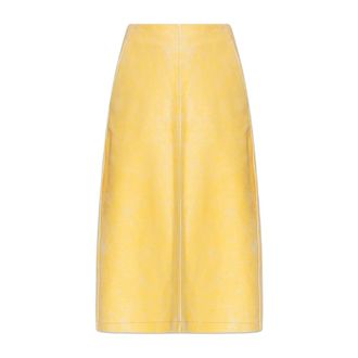 Diesel Leather Skirts, female, Yellow, Size: XS L-Erina Skirt