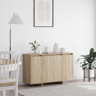 Berkfield Home Sonoma Oak Sideboard Sonoma oak Engineered wood 120 x 41 x 75 cm in Beige