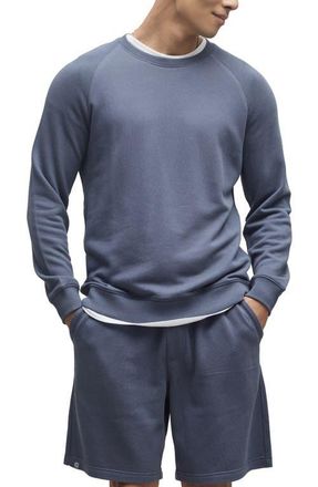 Barefoot Dreams Crewneck French Terry Sweatshirt in Cosmic Blue at Nordstrom, Size Xx-Large