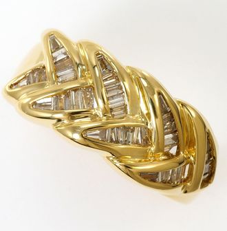 C&A Brown Yellow Gold Yellow Gold (18K) Band Ring (Pre-Owned)