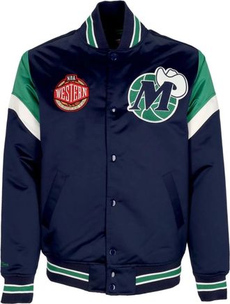 Mitchell & Ness Dallas Mavericks Bomberjack NBA Teamkleuren - Heren - Bomber jackets - Blauw - XL - Polyester - Jassen