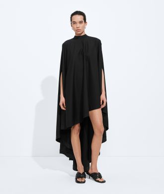 Bottega Veneta Light Wool Kaftan Dress - Black - Women - 0