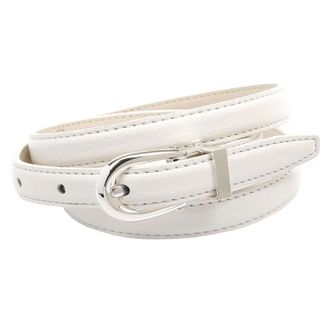 Anthoni Crown Lederg&uuml;rtel ANTHONI CROWN, Damen, Gr. 75, weiss (wei&szlig;), Leder, unifarben, G&uuml;rtel Lederg&uuml;rtel, in schmaler Form mit Metallschlaufe