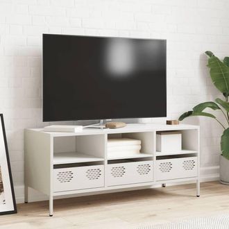 Berkfield Home TV Cabinet White 101.5x39x43.5 cm Cold-rolled Steel