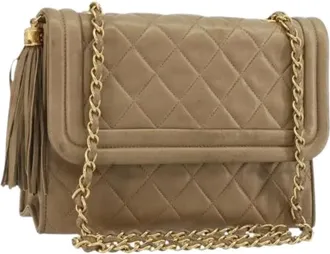 Chanel Pre-owned Shoulder Bags, female, Beige, Size: ONE SIZE Pre-owned Vintage Shoulder Bag
