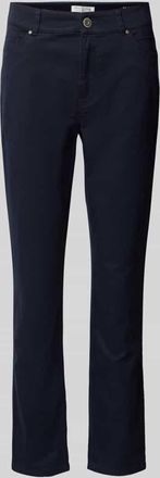 Christian Berg Slim Fit Hose mit verkürztem Schnitt in Dunkelblau, Größe 36/28