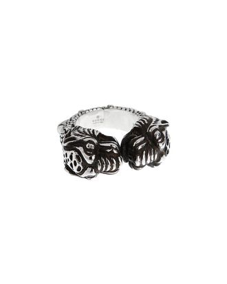 Gucci Silver Double Tiger Ring