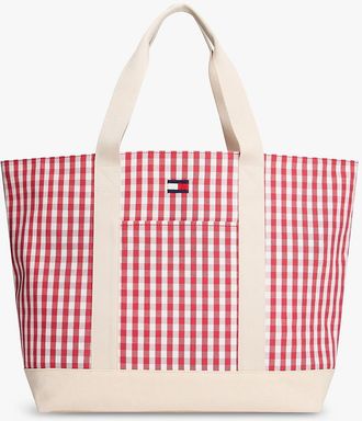 Tommy Hilfiger Gingham Canvas Tote Bag - Pink