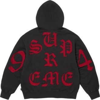 SUPREME SS26 Cut Out Zip Up Hooded Sweatshirt Black SUP-SS26-055-BLK