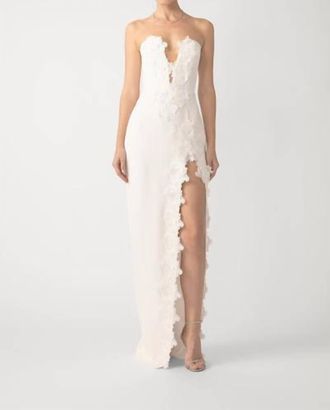 Sau Lee Florence Strapless Maxi Dress In White