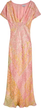 Never Fully Dressed Elodie Printed Chiffon Maxi Dress - Pink - 16 (UK16 / XL)