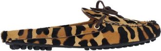 Car Shoe Animal Print Sabot - Brown